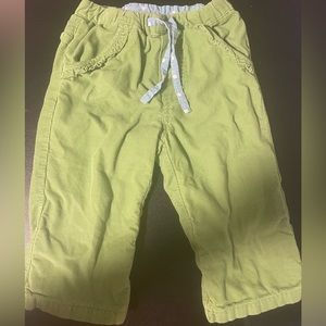 Baby Boden Green Corduroy Pants Sz 12-18 mos